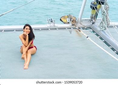Portrait Sexy Asian Girl Bikini Sit Stock Photo Shutterstock