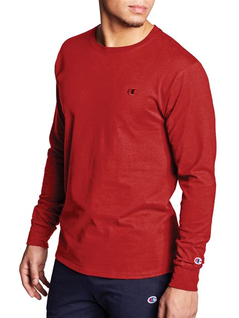 Champion Champion Men S Classic Cotton Long Sleeve Tee Walmart