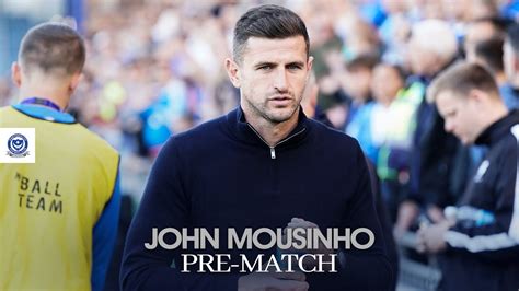 John Mousinho Pre Match Pompey Vs Port Vale YouTube