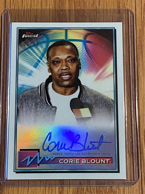 Corie Blount White Topps Finest Basketball On Card Autograph Auto