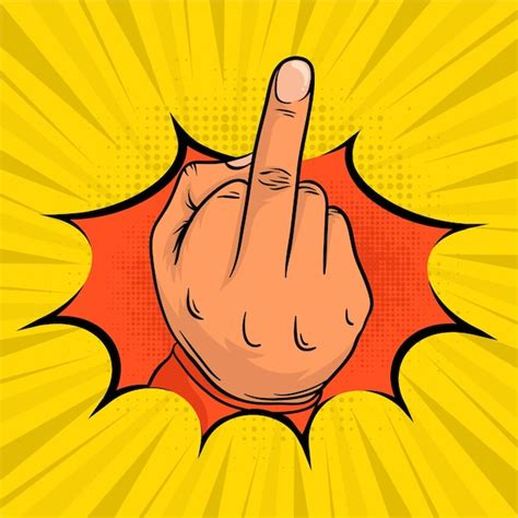 Free Vector Fuck You Symbol In Comic Style