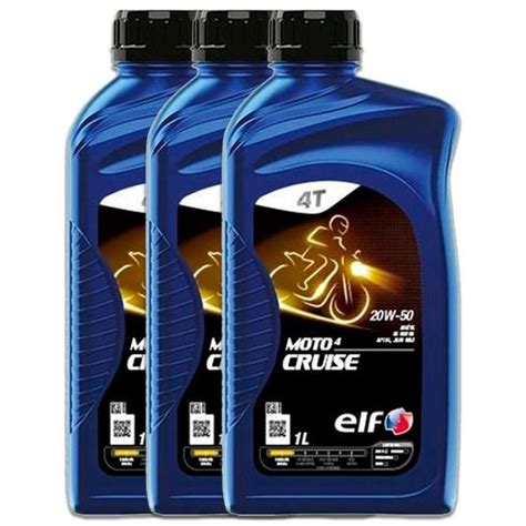 kit 3 Óleo Lubrificante de Motor Mineral 4T ELF 20w50 API SL