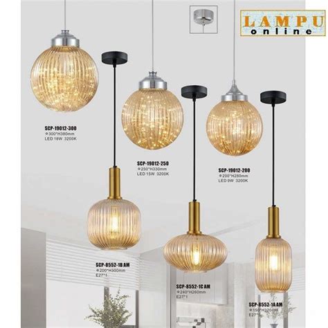 Jual Lampu Gantung Modern Minimalis Led New 2022 Kaca Shopee Indonesia