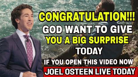 Joel Osteen Today Live Sermon God Will Surprise You Today