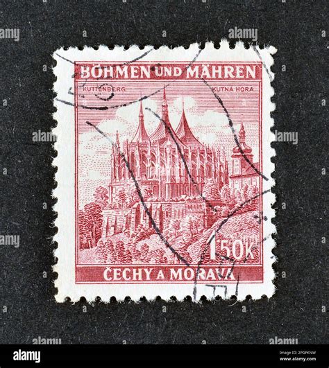 Cancelled postage stamp printed by Germany, Bohemia and Moravia, that shows Kutná Hora ...