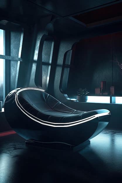 Premium Ai Image Futuristic Lounge Chair With Realistic Shadows