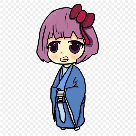 Short Hair Clipart Vector Short Hair Japanese Bow Purple Hair Big