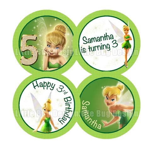 Tinkerbell Cupcake Toppers Printable Tinkerbell Party Tinkerbell