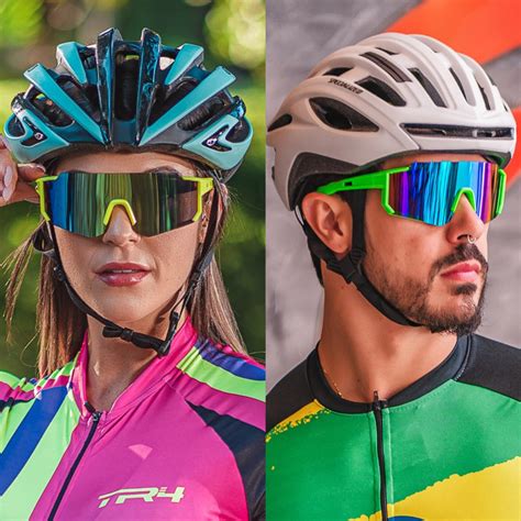 Óculos Ciclismo Esportivo Unissex Proteção Uv 400 Várias Cores Lentes