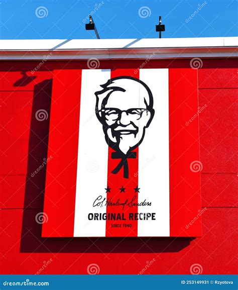 A KFC Colonel Sanders Logo Sign Outside A KFC Restaurant Editorial ...