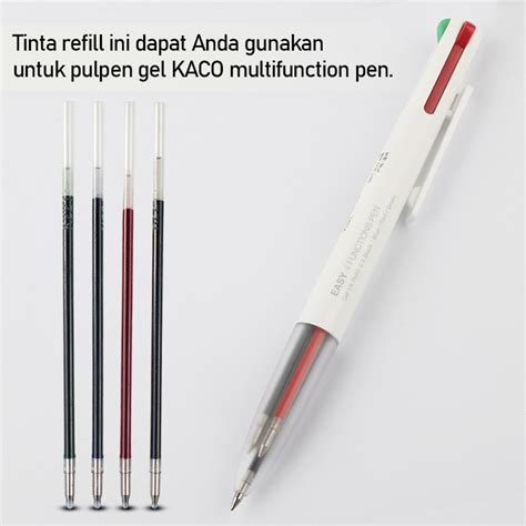 Kaco Green Isi Refill Pena Pulpen Tinta Hitam Biru Merah Hijau Pcs