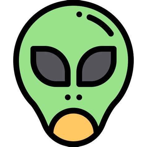 Alien Detailed Rounded Lineal Color Icon