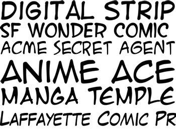 What font do most manga use - okgsa