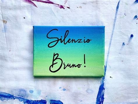 Silenzio Bruno Luca Handpainted Quote Canvas - Etsy