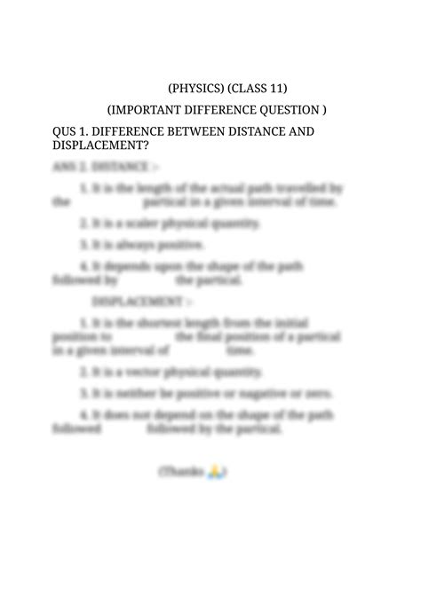 Solution Difference Between Distance And Displacement Studypool