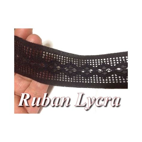 Ruban Lycra Elastique Au Mètre En Cm Noir Pour Lingerie et Cust