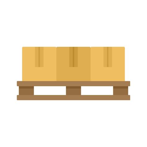 Premium Vector Parcel Pallet Icon Flat Illustration Of Parcel Pallet