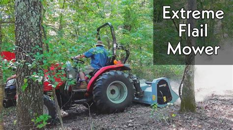 Tractor Flail Mower As A Forestry Mulcher Baumalight Fmp260 Youtube