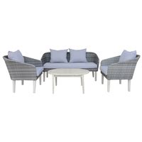 Mixed Material Madrid Lounge Set Fsc Certified Garden Furniture Uk