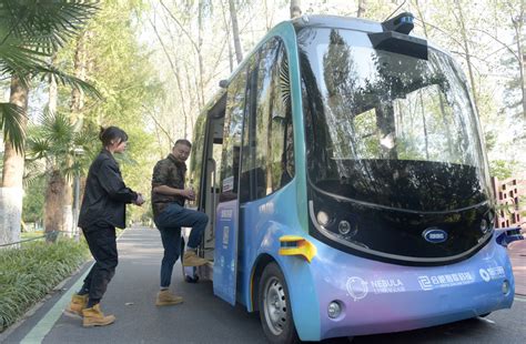 森林公園でスマート自動運転の先行試験 中国安徽省合肥市 写真5枚 国際ニュース：afpbb News