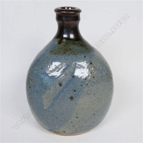 Vintage Stoneware Tri Form Bottle By Barry Brickell New Zealand