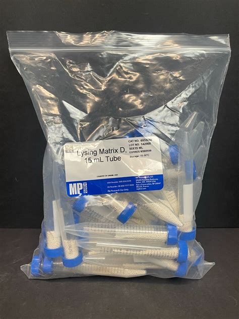 MP Biomedicals Lysing Matrix D 15 Ml 50 Tubes EBay