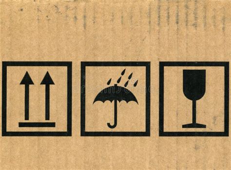 Cardboard Box Symbols Stock Photo Image Of Fragile Element