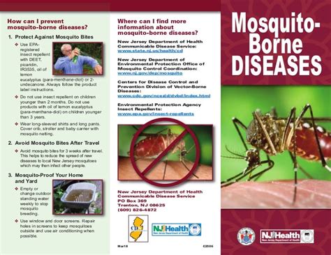 Mosquito Borne Diseases Brochure And Information