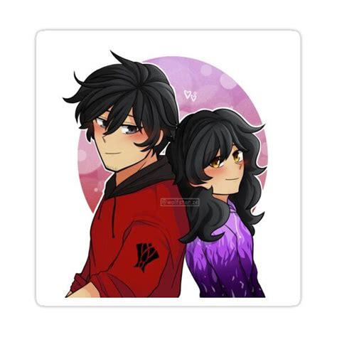 Aarmau Sticker By Wolfster Ze In 2021 Aphmau And Aaron Aphmau