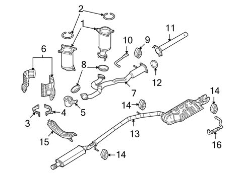 Ford Taurus Muffler AND PIPE ASSEMBLY REAR Exhaust A Muffler