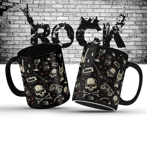 Caneca Rock In Roll Caneca Personalizada Rock Shopee Brasil