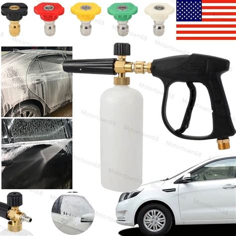 1 4 Snow Foam Pressure Washer Gun Car Wash Soap Lance Cannon Spray Jet