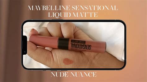 Maybelline Sensational Liquid Matte Lipstick Review Nude Nuance Youtube