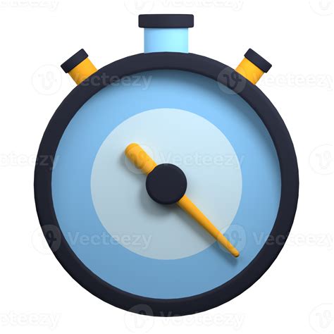 3d Stopwatch Icon 3d Render Timer Icon 3d Rendering Cartoon Style