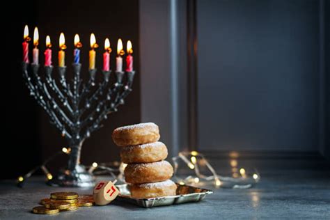 Hanukkah Jelly Donuts Stock Photos Pictures And Royalty Free Images Istock