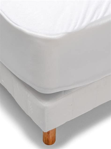 Bleu C Lin Prot Ge Matelas Molleton Anti Acariens Blanc Kiabi