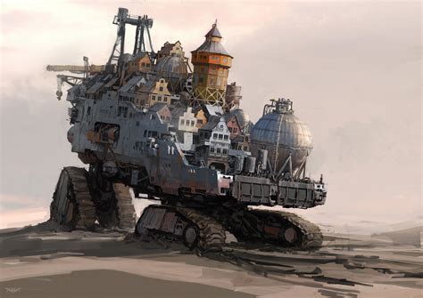 Nick Keller Mortal Engines Traction Town Concept Art