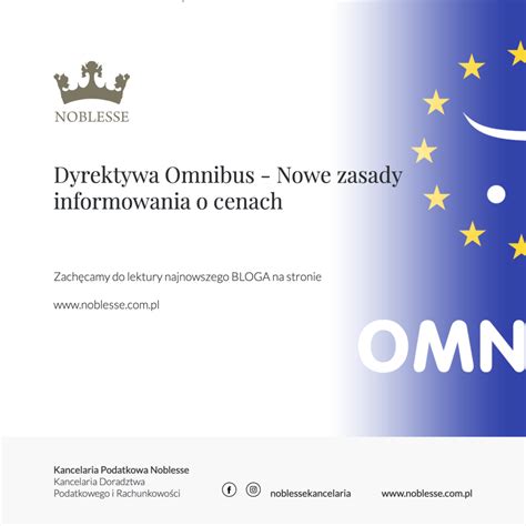 Dyrektywa Omnibus Nowe Zasady Informowania O Cenach Biuro