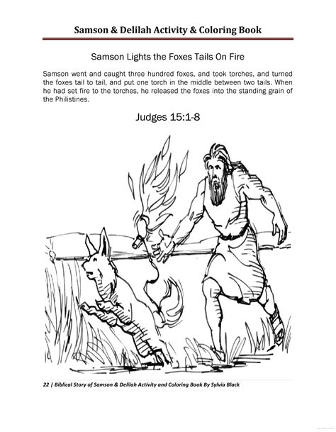 Samson Bible Coloring Page