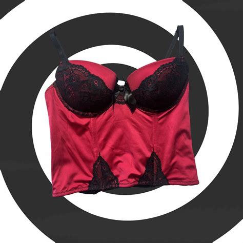 Black And Red Gothic Corset Style Lingerie Depop