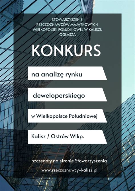 Konkurs Na Najlepsze Opracowanie Dotycz Ce Analizy Rynku