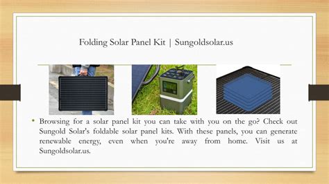 PPT Folding Solar Panel Kit Sungoldsolar Us PowerPoint Presentation