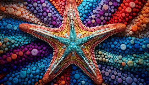 Premium AI Image | a starfish of 1000 colors