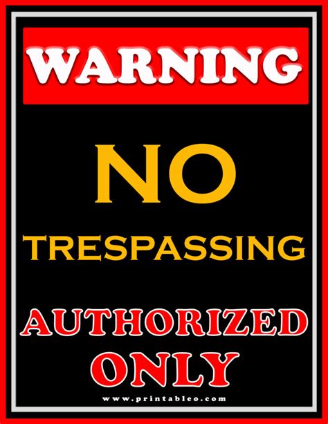 25 Printable No Trespassing Signs Free Download