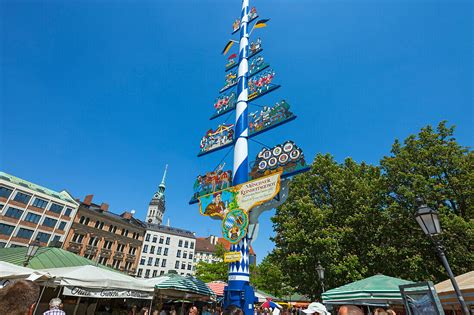 Maibaum Viktualienmarkt München Bild kaufen 70469352 lookphotos