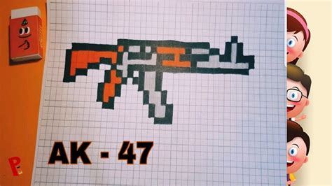 How To Draw Ak Pixel Art Pixelart Youtube