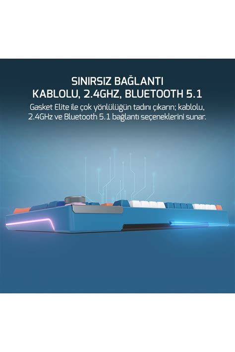 Gamepower Gasket Elite X RGB Wireless Bluetooth Kablolu Mekanik Hot Swap Yağlı Switch Gasket