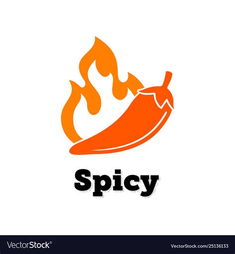 Spicy Chili Hot Pepper Icon Spicy Food Jalapeno Vector Image