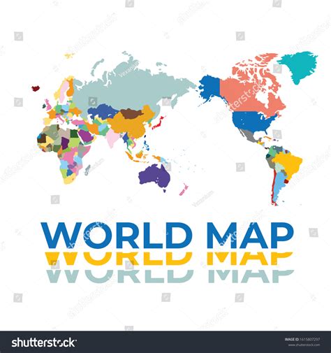 World Map Colored Countries Vector Illustration Stock Vector (Royalty ...