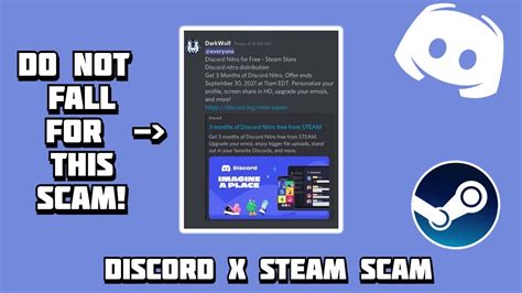 Beware Of This Discord Scam Discord X Steam Scam Youtube